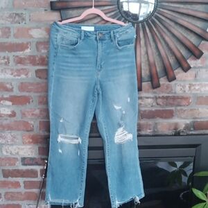 VERVET BY FLYING MONKEY Light Blue Distressed Jeans